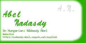 abel nadasdy business card