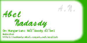 abel nadasdy business card